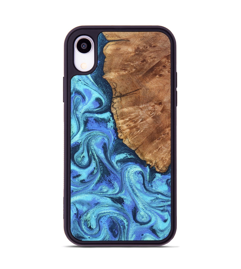 iPhone Xr Wood Phone Case - Naya (Blue, 824216)