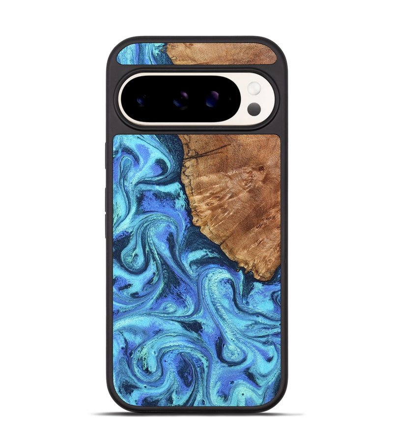 Pixel 9 Wood Phone Case - Naya (Blue, 824216)