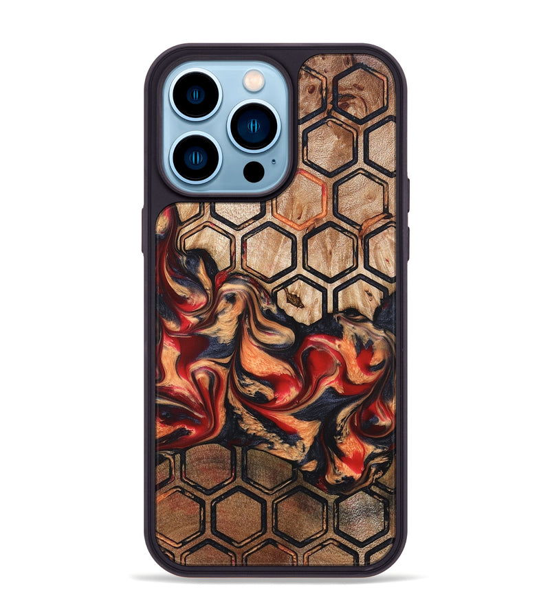 iPhone 14 Pro Max Wood Phone Case - Sherita (Pattern, 824219)