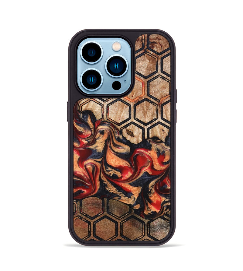 iPhone 14 Pro Wood Phone Case - Sherita (Pattern, 824219)