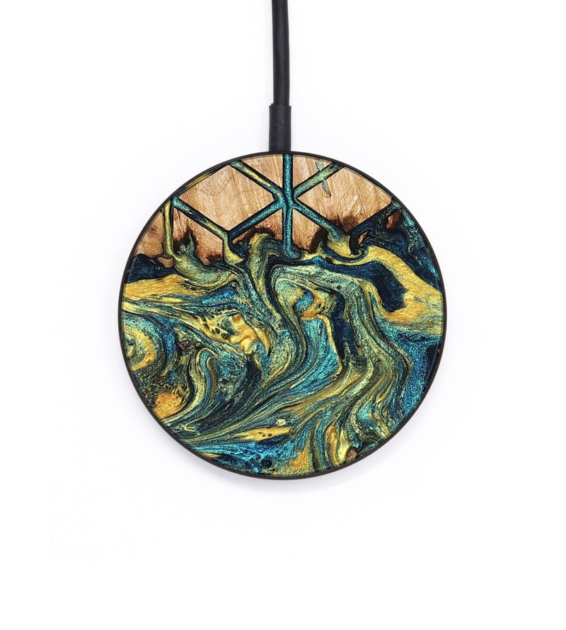 Circle Wood Wireless Charger - Kristy (Pattern, 824223)