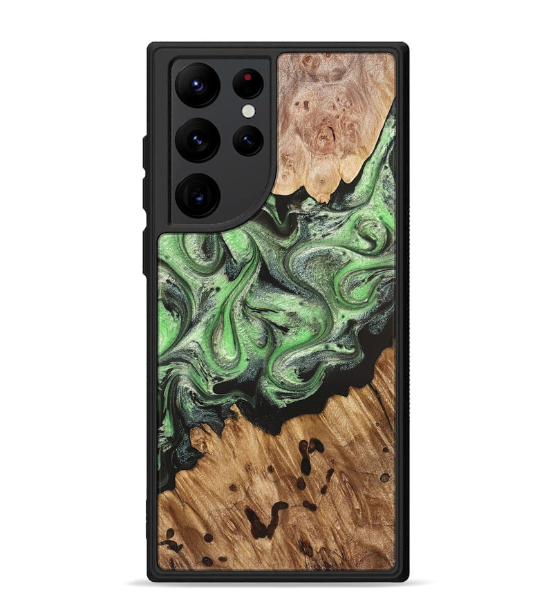 Galaxy S22 Ultra Wood Phone Case - Salma (Green, 824228)