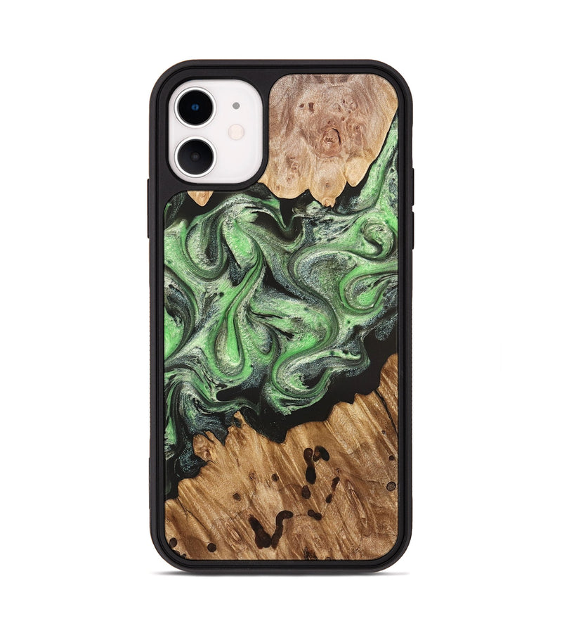 iPhone 11 Wood Phone Case - Salma (Green, 824228)