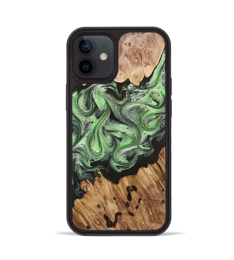 iPhone 12 Wood Phone Case - Salma (Green, 824228)