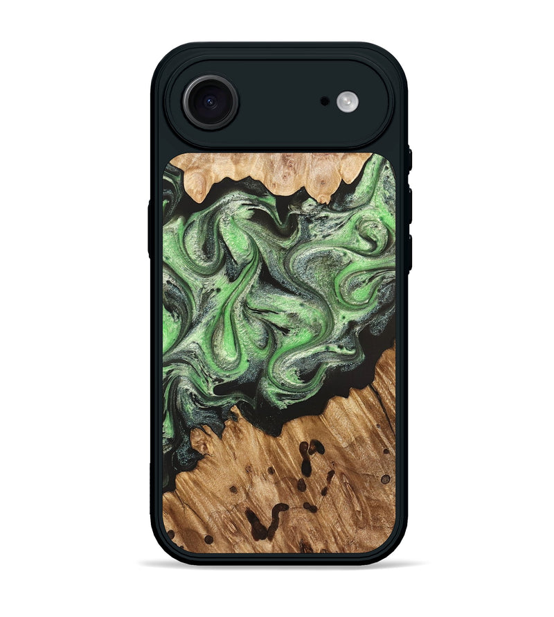iPhone 17 Air Wood Phone Case - Salma (Green, 824228)