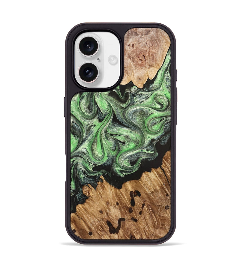iPhone 17 Wood Phone Case - Salma (Green, 824228)