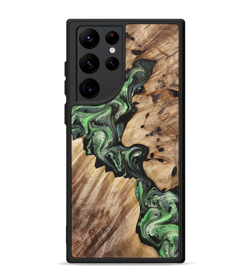 Galaxy S22 Ultra Wood Phone Case - Noble (Green, 824229)