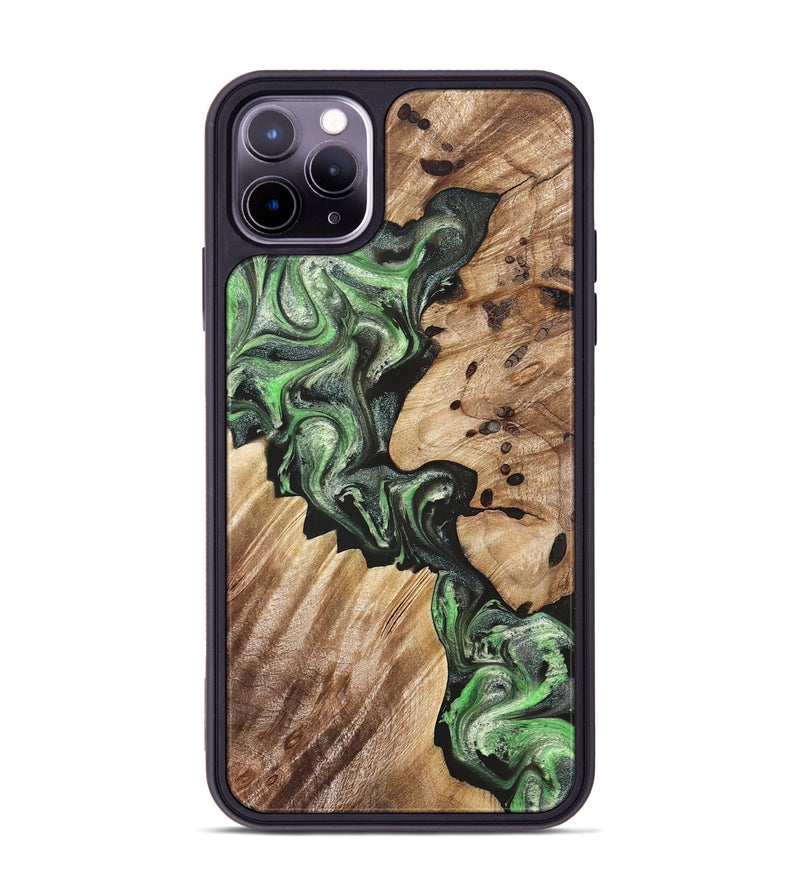 iPhone 11 Pro Max Wood Phone Case - Noble (Green, 824229)