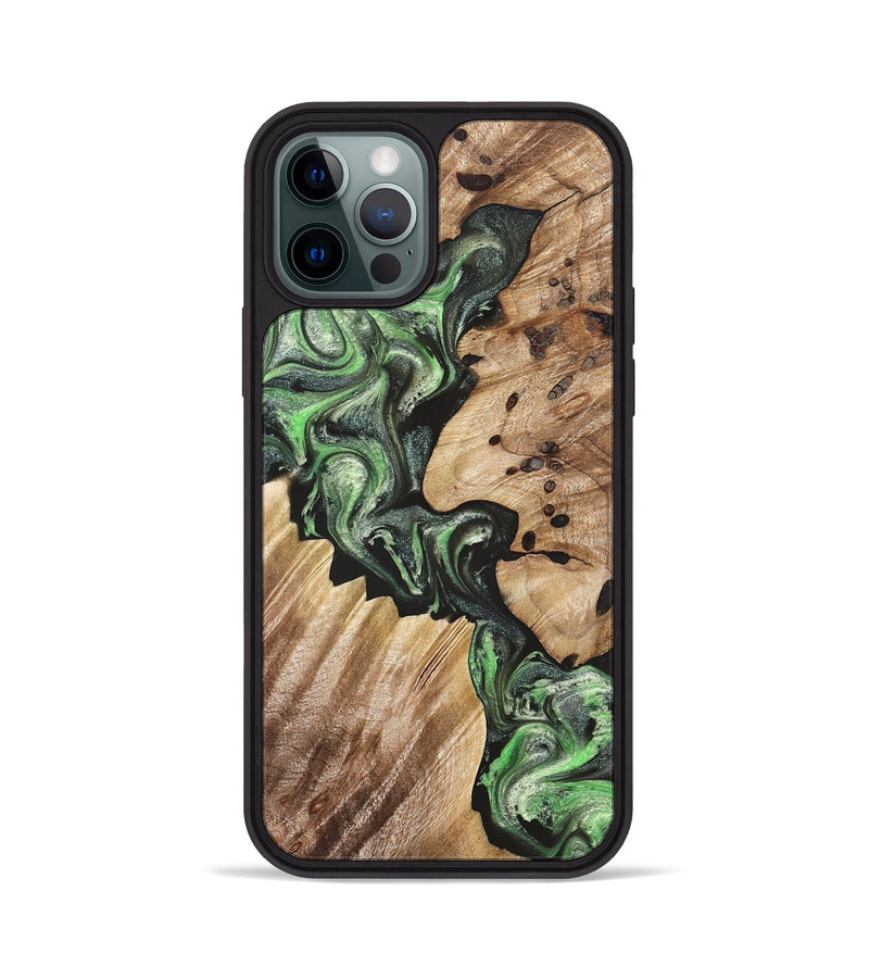 iPhone 12 Pro Wood Phone Case - Noble (Green, 824229)
