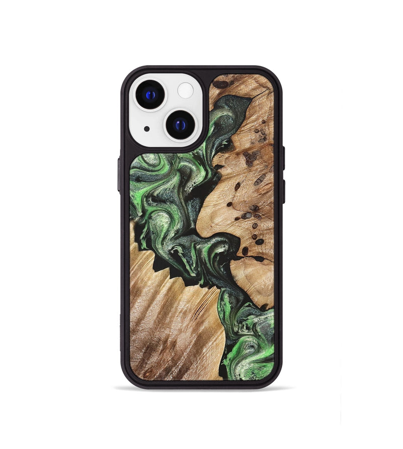 iPhone 13 mini Wood Phone Case - Noble (Green, 824229)