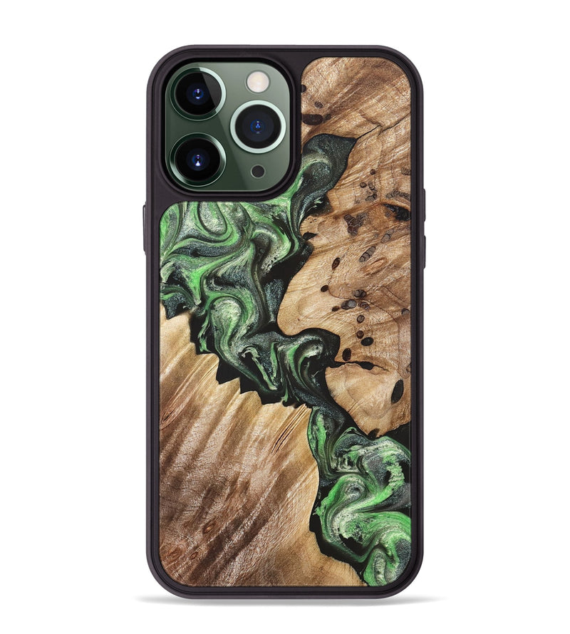 iPhone 13 Pro Max Wood Phone Case - Noble (Green, 824229)
