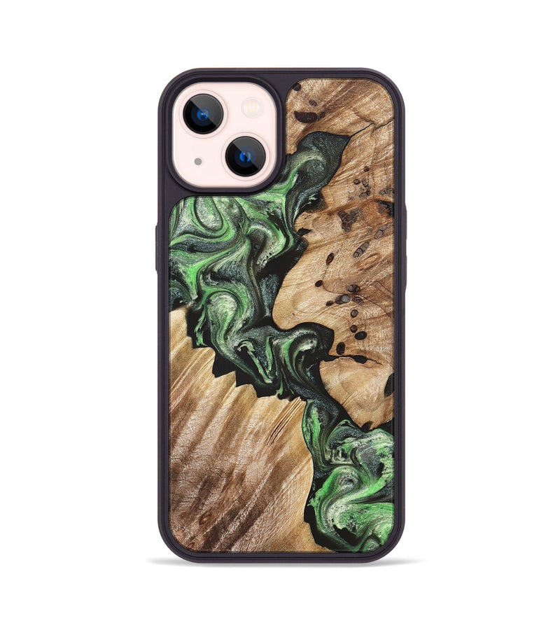 iPhone 14 Wood Phone Case - Noble (Green, 824229)