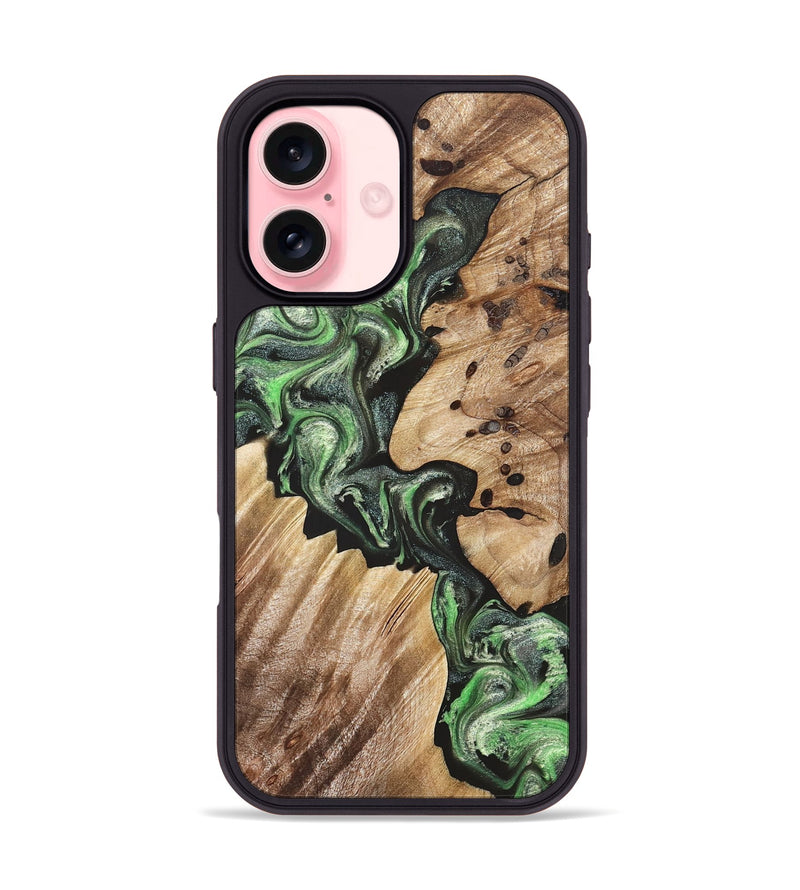 iPhone 16 Wood Phone Case - Noble (Green, 824229)