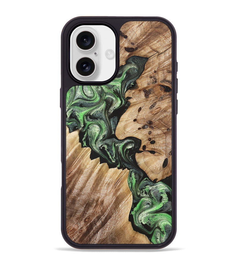 iPhone 16 Plus Wood Phone Case - Noble (Green, 824229)