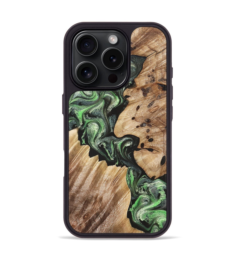 iPhone 16 Pro Wood Phone Case - Noble (Green, 824229)