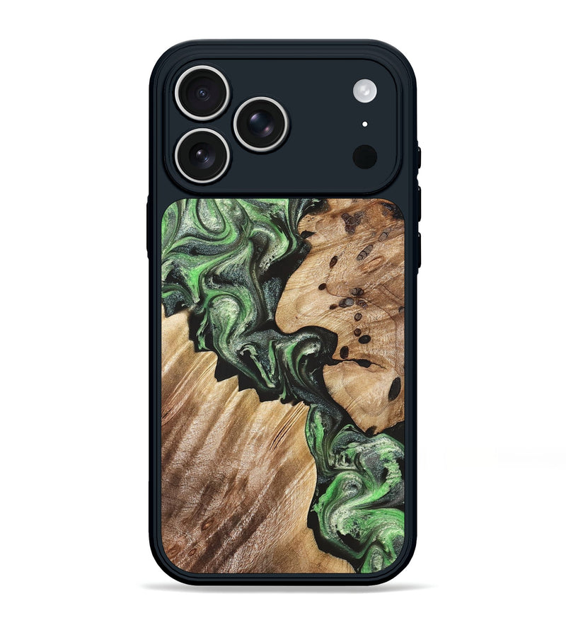 iPhone 17 Pro Max Wood Phone Case - Noble (Green, 824229)