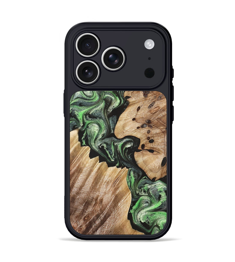 iPhone 17 Pro Wood Phone Case - Noble (Green, 824229)