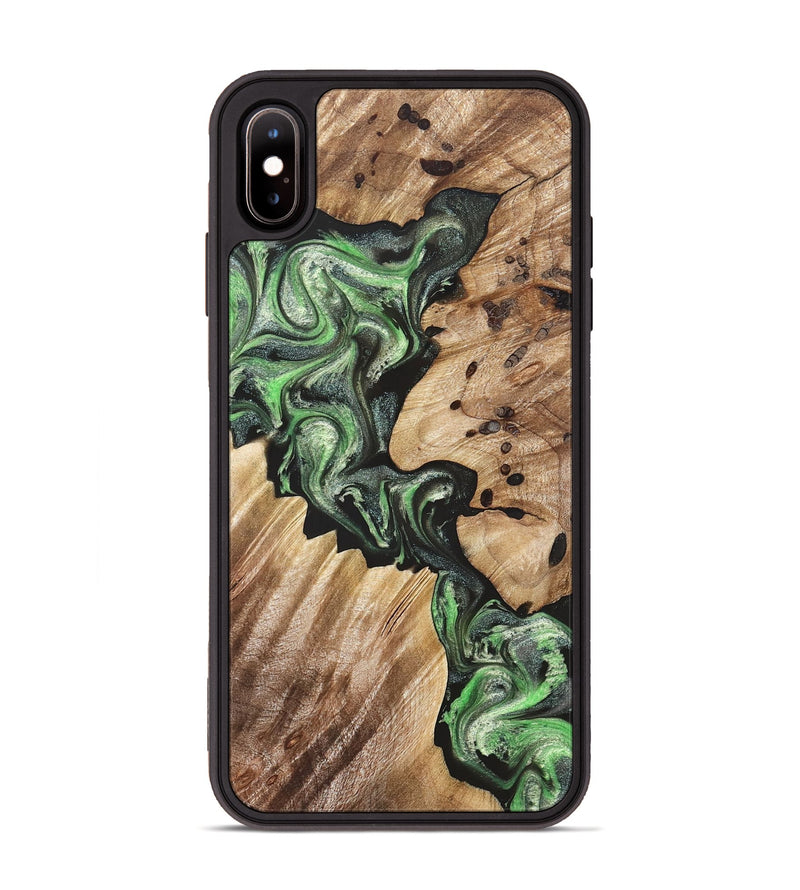 iPhone Xs Max Wood Phone Case - Noble (Green, 824229)