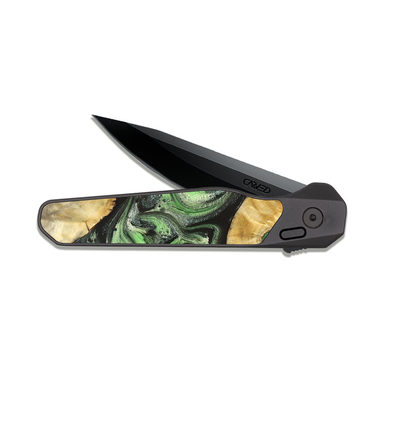 EDC Dark Slate Wood Pocket Knife - Ada (Green, 824230)