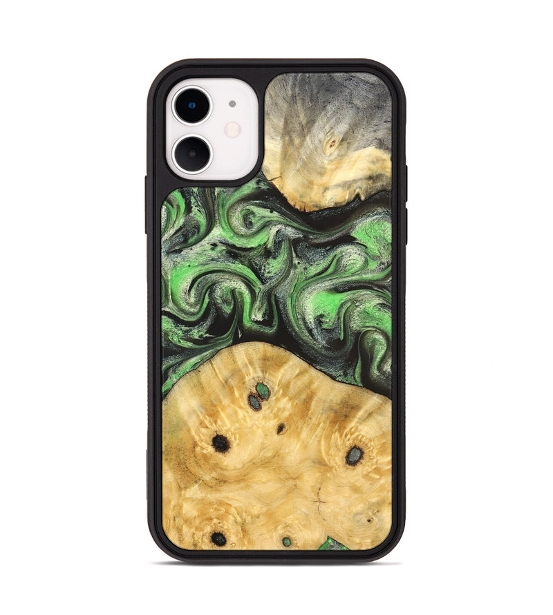 iPhone 11 Wood Phone Case - Ada (Green, 824230)