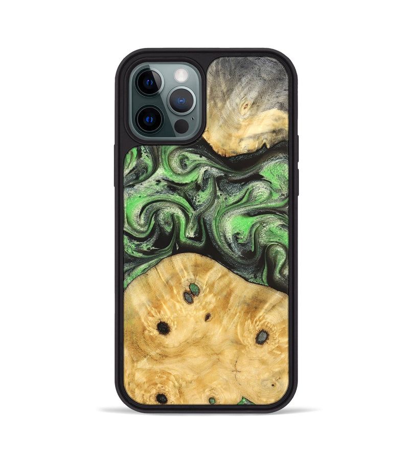 iPhone 12 Pro Wood Phone Case - Ada (Green, 824230)