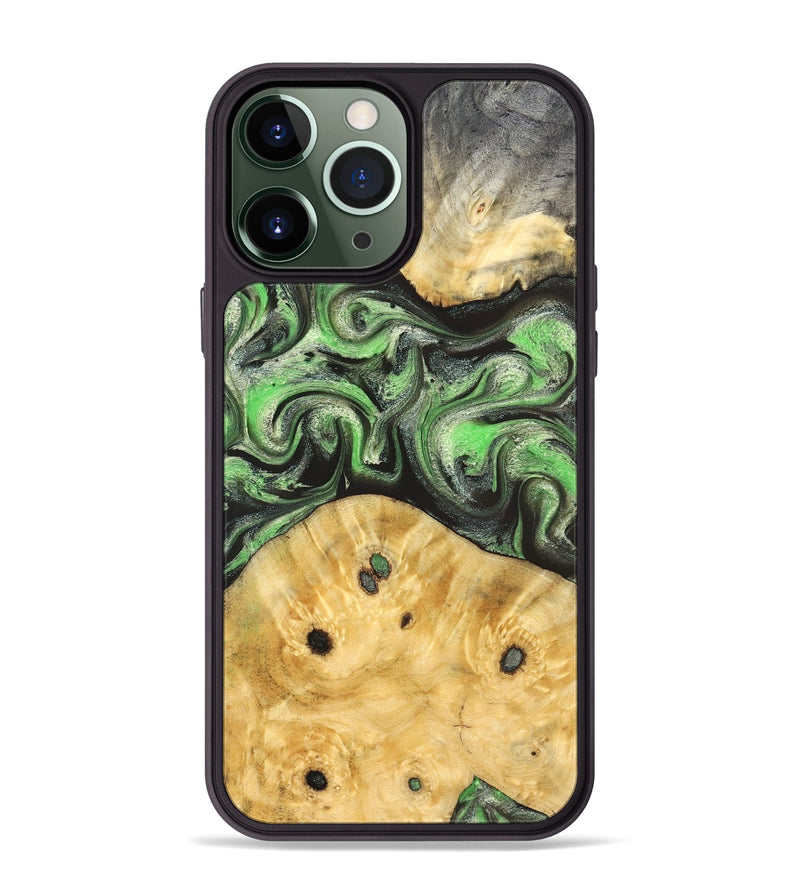 iPhone 13 Pro Max Wood Phone Case - Ada (Green, 824230)