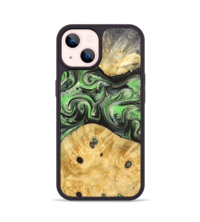 iPhone 14 Wood Phone Case - Ada (Green, 824230)