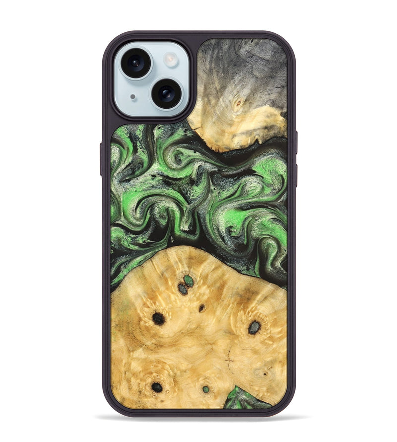 iPhone 15 Plus Wood Phone Case - Ada (Green, 824230)