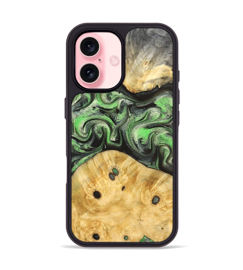 iPhone 16 Wood Phone Case - Ada (Green, 824230)
