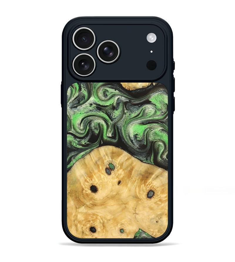 iPhone 17 Pro Max Wood Phone Case - Ada (Green, 824230)