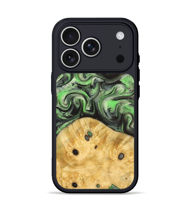 iPhone 17 Pro Wood Phone Case - Ada (Green, 824230)