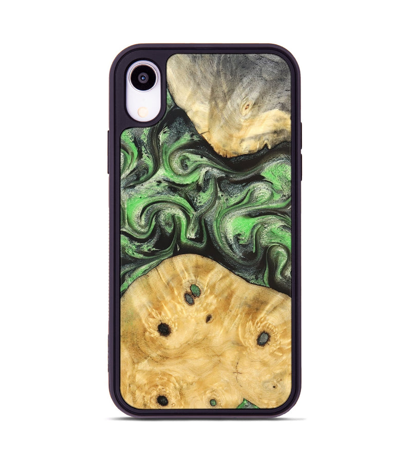 iPhone Xr Wood Phone Case - Ada (Green, 824230)