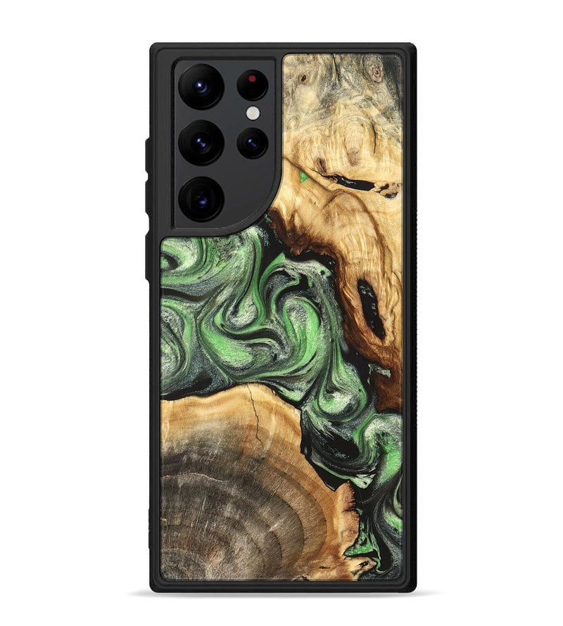 Galaxy S22 Ultra Wood Phone Case - Rhea (Green, 824231)