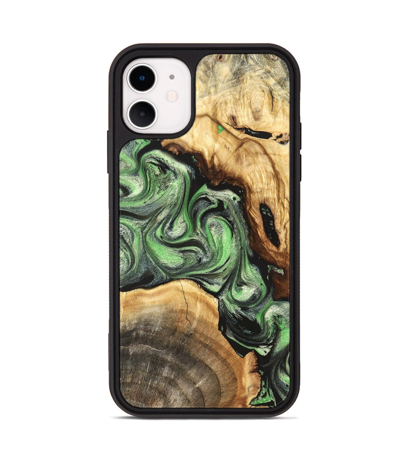 iPhone 11 Wood Phone Case - Rhea (Green, 824231)