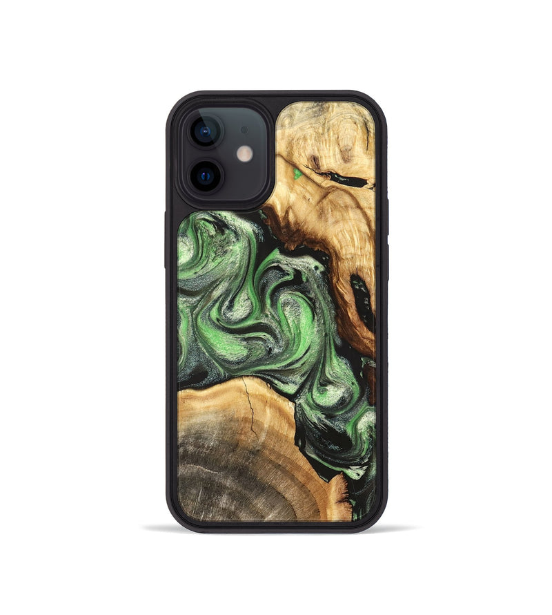 iPhone 12 mini Wood Phone Case - Rhea (Green, 824231)