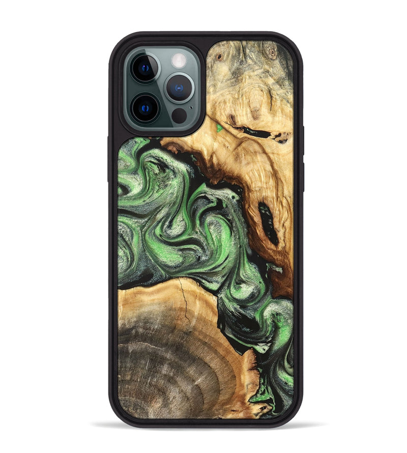 iPhone 12 Pro Max Wood Phone Case - Rhea (Green, 824231)
