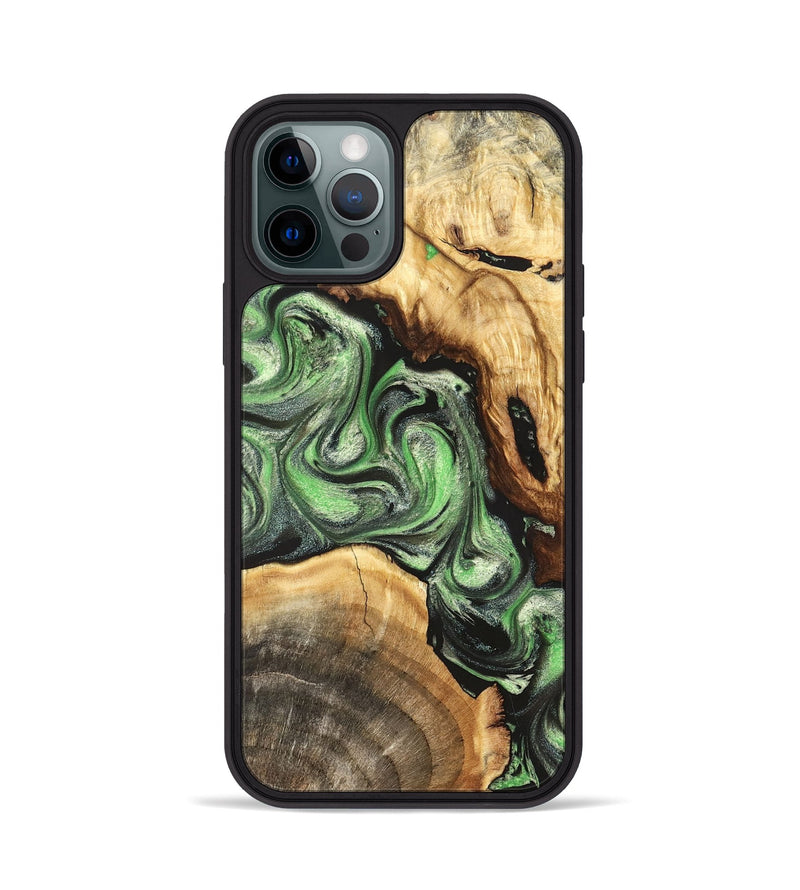 iPhone 12 Pro Wood Phone Case - Rhea (Green, 824231)