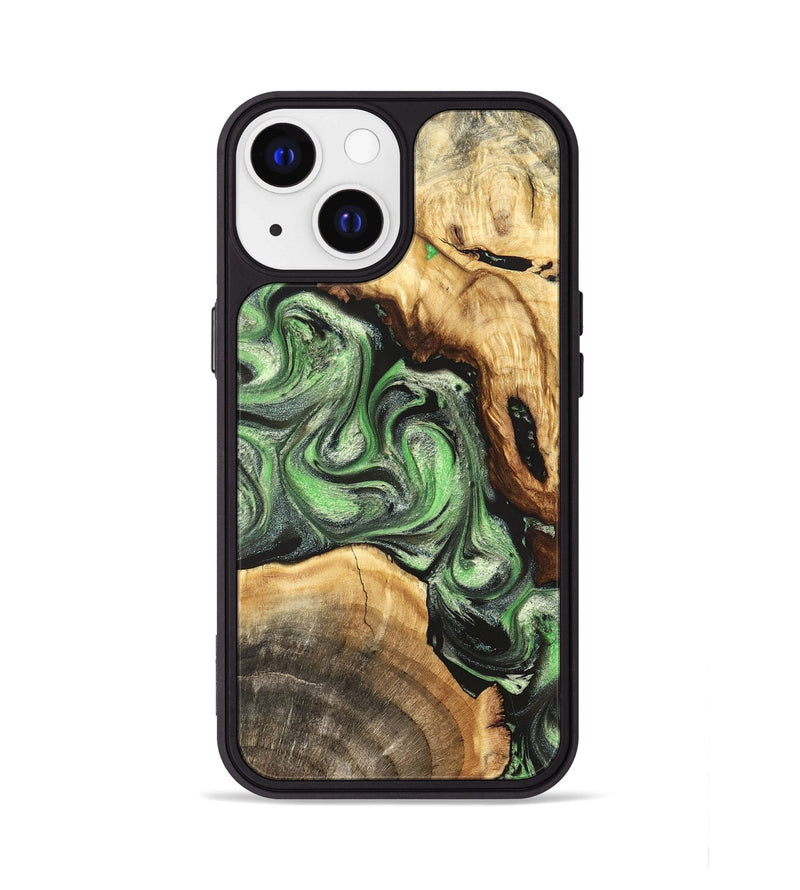 iPhone 13 Wood Phone Case - Rhea (Green, 824231)