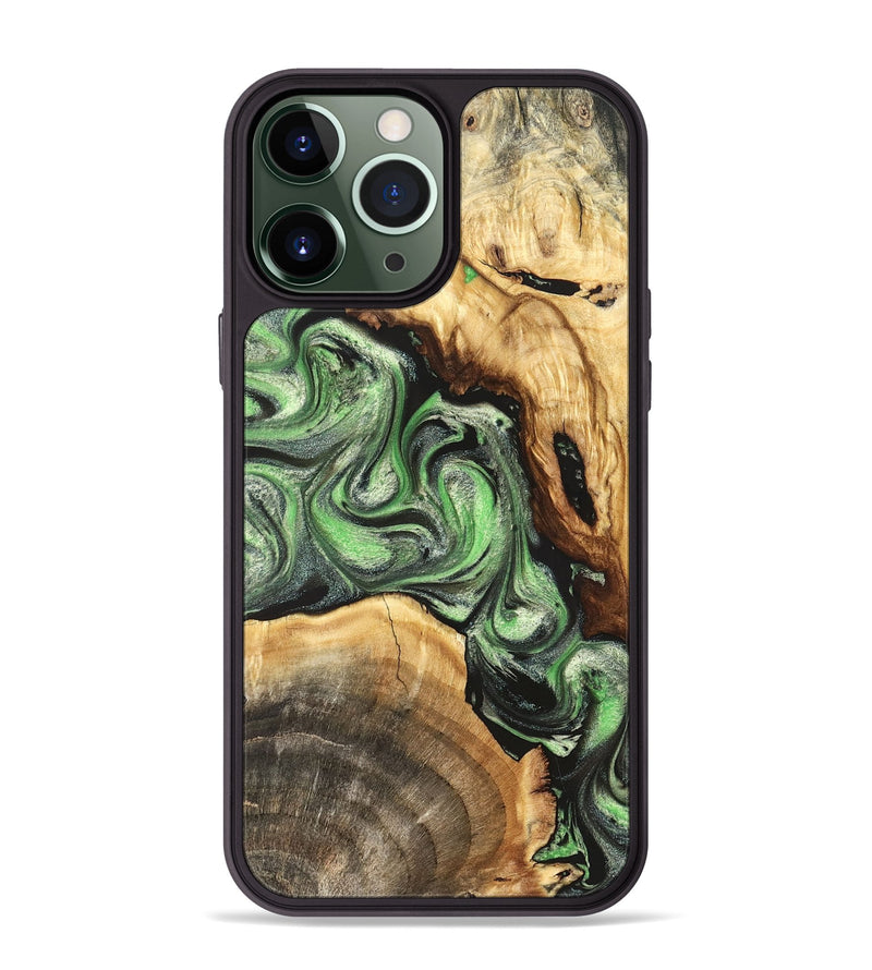 iPhone 13 Pro Max Wood Phone Case - Rhea (Green, 824231)