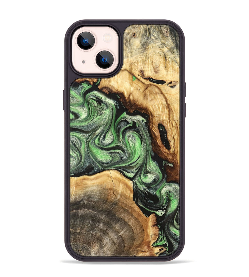 iPhone 14 Plus Wood Phone Case - Rhea (Green, 824231)