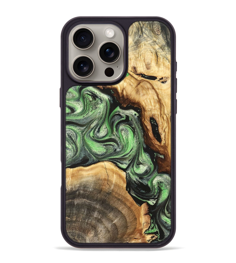 iPhone 16 Pro Max Wood Phone Case - Rhea (Green, 824231)