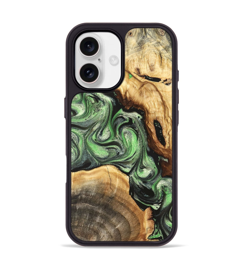 iPhone 17 Wood Phone Case - Rhea (Green, 824231)
