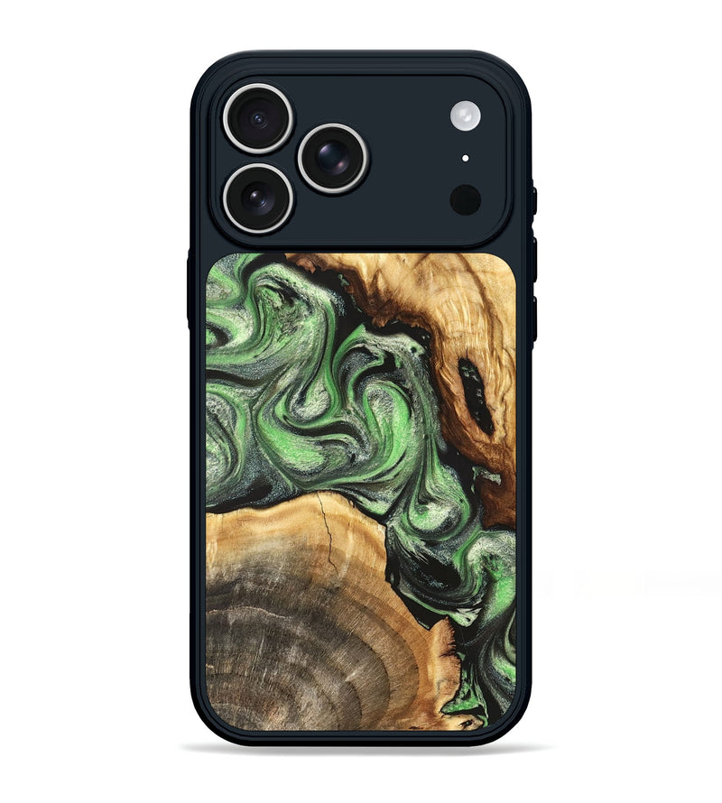 iPhone 17 Pro Max Wood Phone Case - Rhea (Green, 824231)