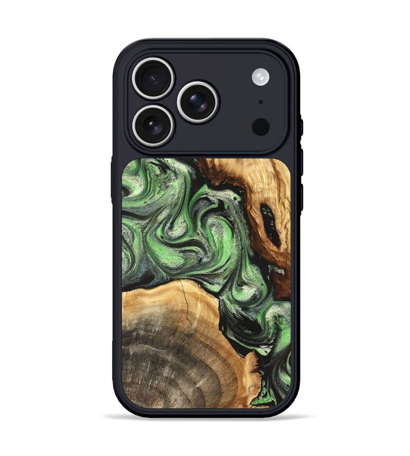 iPhone 17 Pro Wood Phone Case - Rhea (Green, 824231)