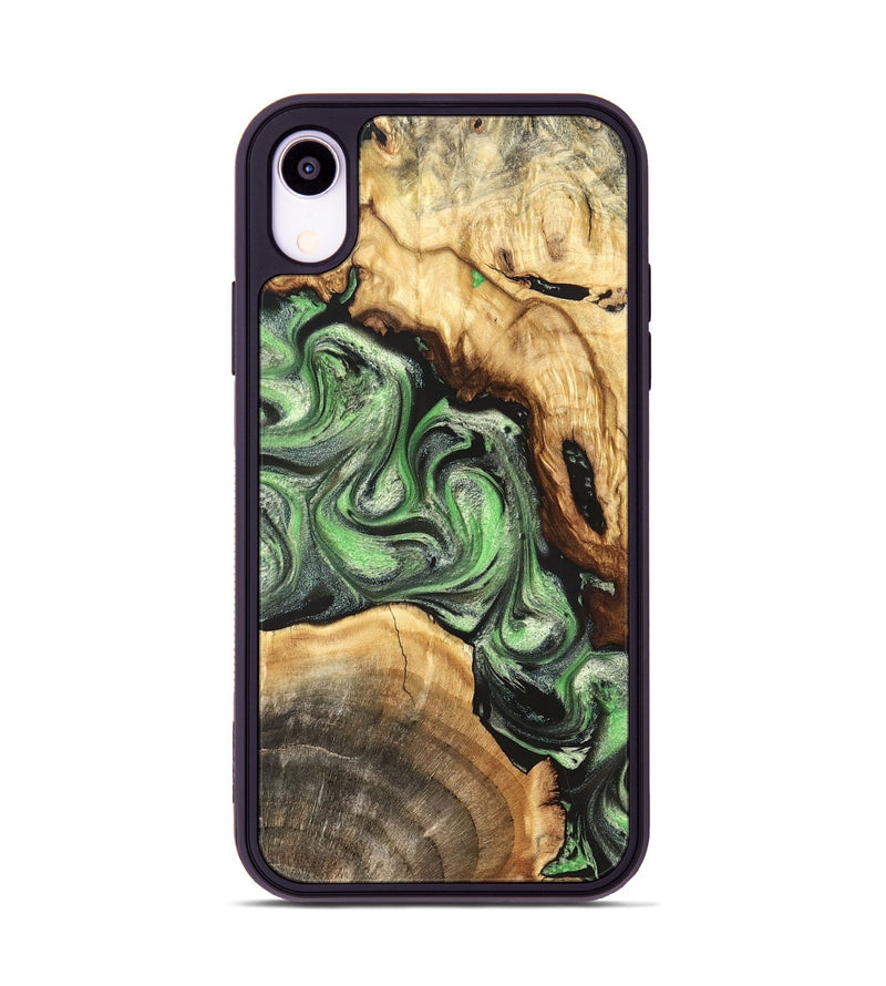 iPhone Xr Wood Phone Case - Rhea (Green, 824231)