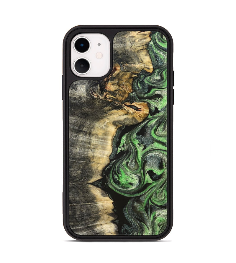 iPhone 11 Wood Phone Case - Amir (Green, 824232)