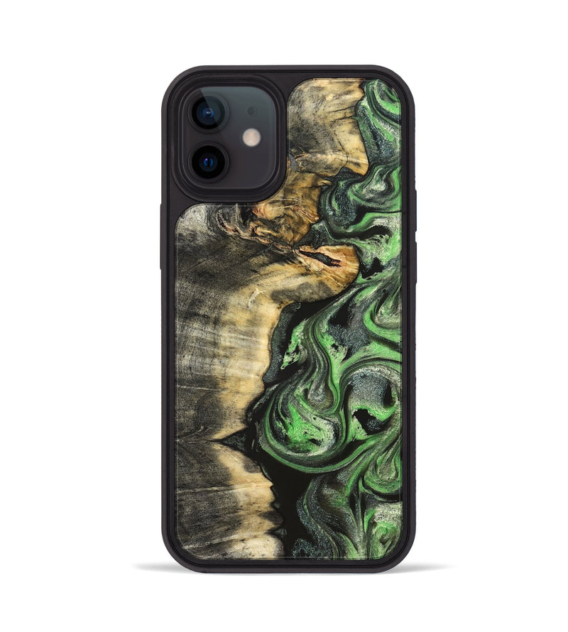 iPhone 12 Wood Phone Case - Amir (Green, 824232)