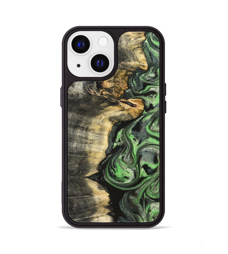 iPhone 13 Wood Phone Case - Amir (Green, 824232)