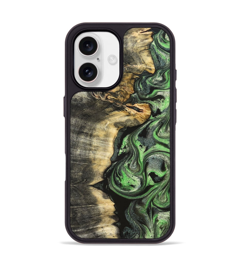 iPhone 17 Wood Phone Case - Amir (Green, 824232)