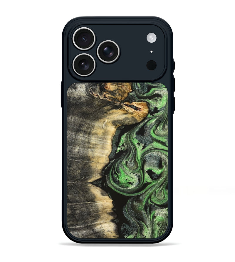 iPhone 17 Pro Max Wood Phone Case - Amir (Green, 824232)